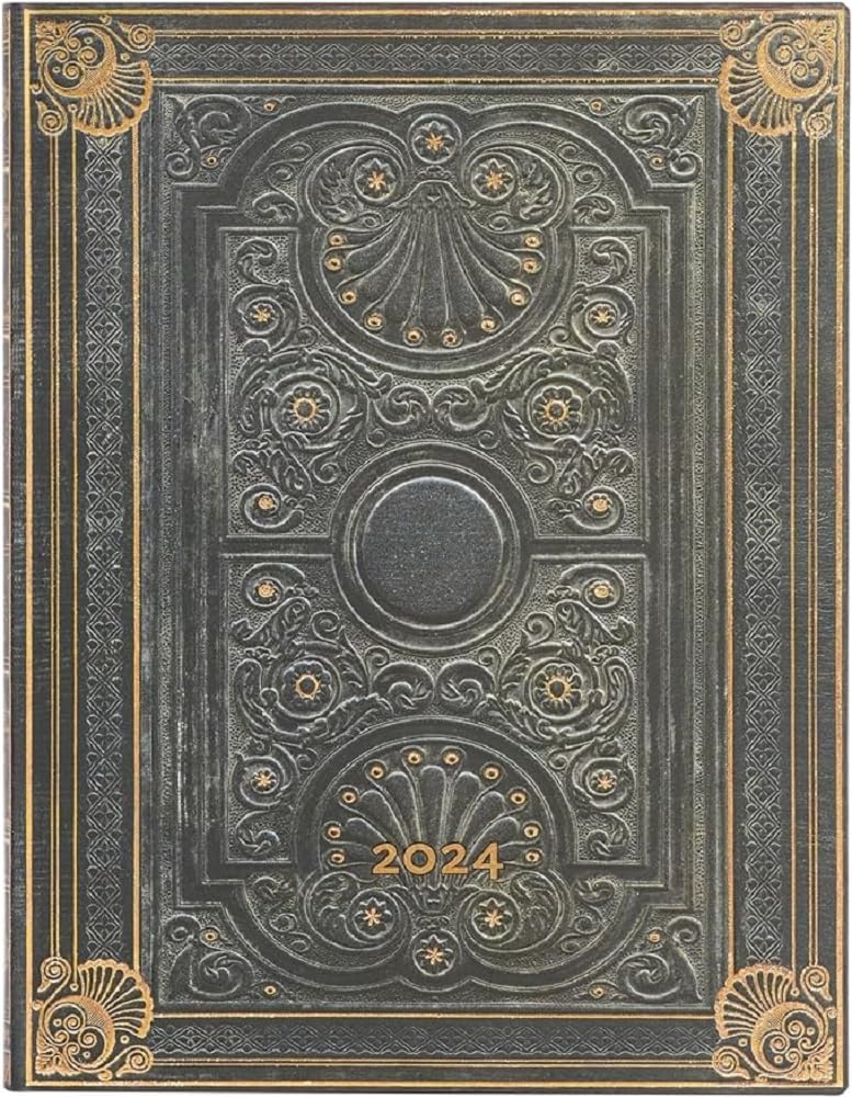 Paperblanks Flexi 12-Monatskalender 2024 Nocturnelle, Vertikal - Ultra (230 x 180), Deutsch