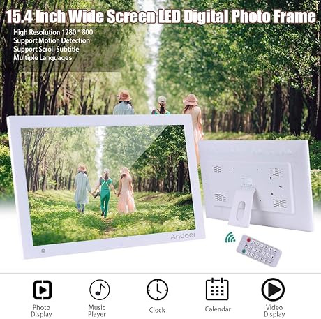 Leslaur Andoer 154 Zoll 1280 800 Digitaler Bilderrahmen Elektronisches
Bilderalbum 1080P Video Music Player mit Bewegungssensor Scroll
Untertitel : Digitale Bilderrahmen Leslaur Andoer 154 Zoll 1280 800 Digitaler Bilderrahmen Elektronisches
Bilderalbum 1080P Video Music Player mit Bewegungssensor Scroll
Untertitel : Digitale Bilderrahmen