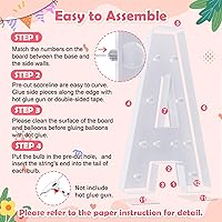 Vista 3 de Asee'm Letras iluminadas de marquesina, marco de mosaico de 4 pies, letra A, precortada, gran tablero de espuma, decoraciones para fiestas