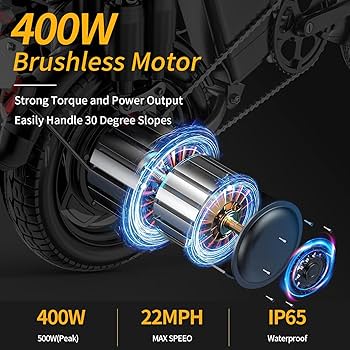 Amazon.com : AZHAR Mini Electric Bike, 14'' Electric Bike