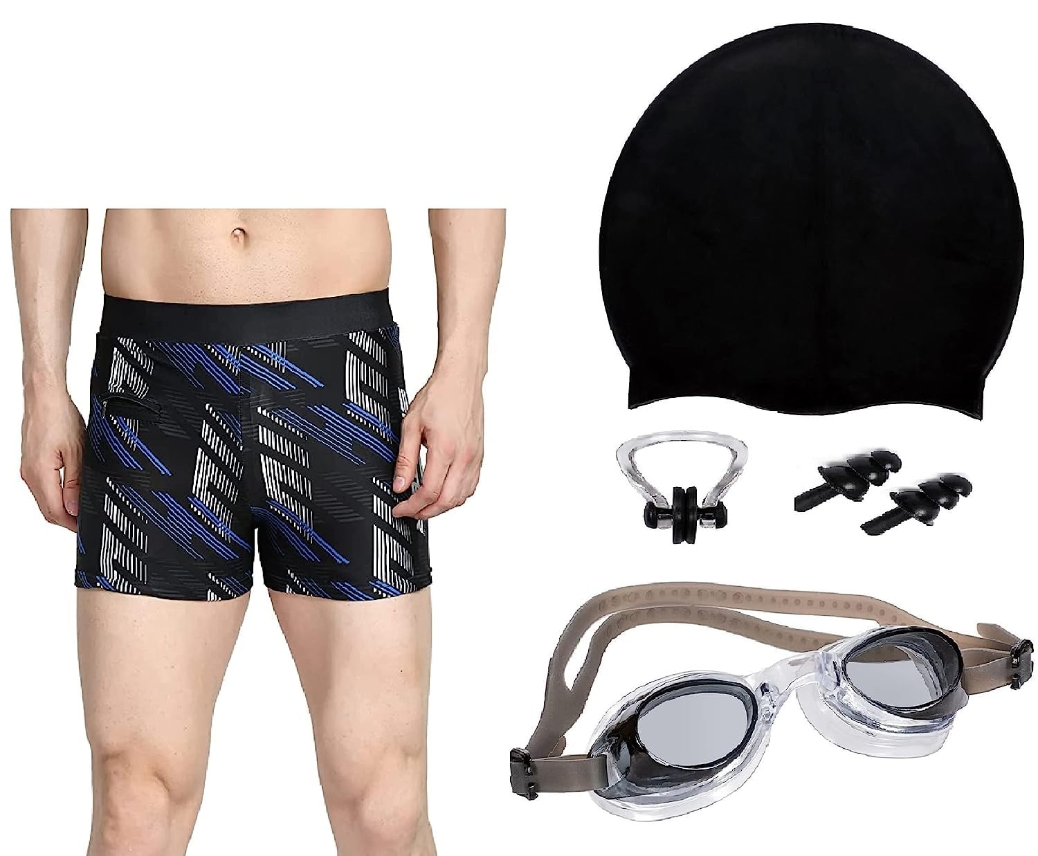 JMT Wear Swimming Kit with Shorts Silicone Cap Anti Fog Goggles 2 Piece Ear Plugs and 1 Nose Clip Combo Set for Boys (4-5 Years) (B09VPNMDQJ) Amazon Price History, Amazon Price Tracker