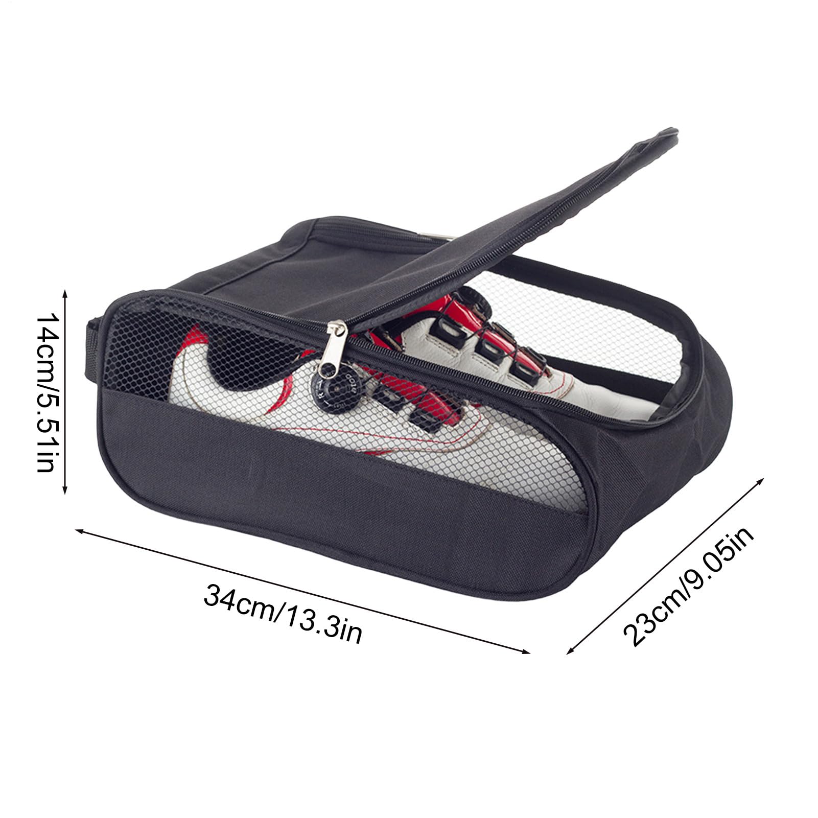 Bolsa para zapatos de golf, organizador de zapatos de viaje, bolsa compacta para zapatos | Bolsa duradera para zapatos con cremallera para hombres y mujeres, accesorios de golf, bolsa para zapatos
