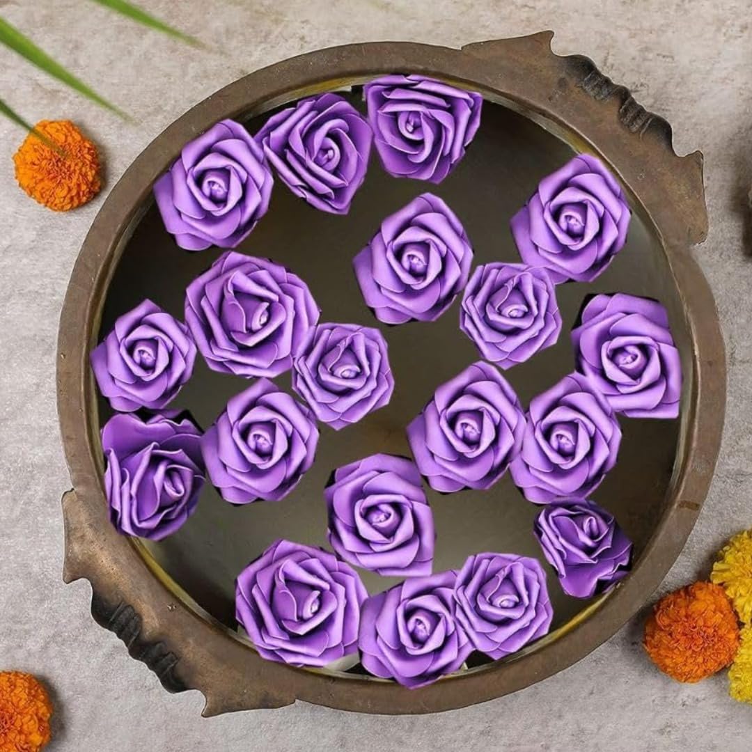 Big Rose Foam Flowers - 12 Pack for Decorations -26 Big Rose Foam Flowers - 12 Pack for Decorations -26