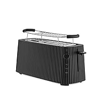 Alessi Plissé MDL15 B - Tostapane Lungo a Doppio Scomparto, in Resina Termoplastica