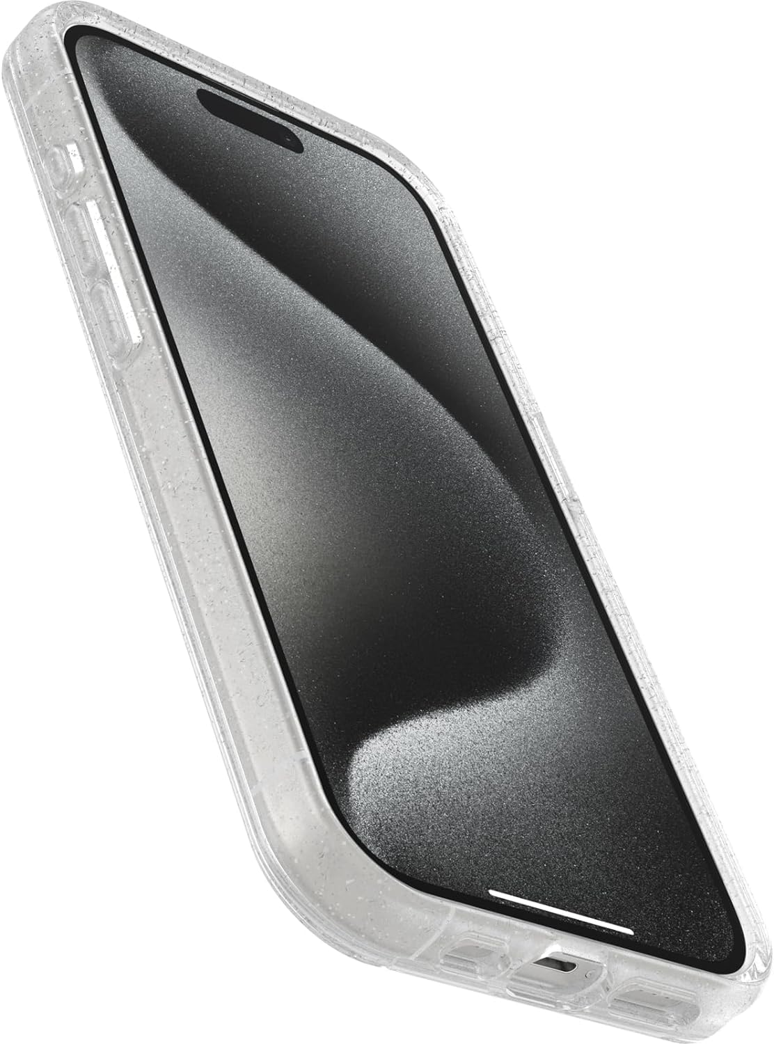 OtterBox Custodia Trasparente per iPhone 15 PRO Max (Only) Symmetry Series - Stardust (Trasparente/Argento), Si aggancia a MagSafe, Ultra Elegante, Bordi rialzati per Proteggere Fotocamera e Schermo