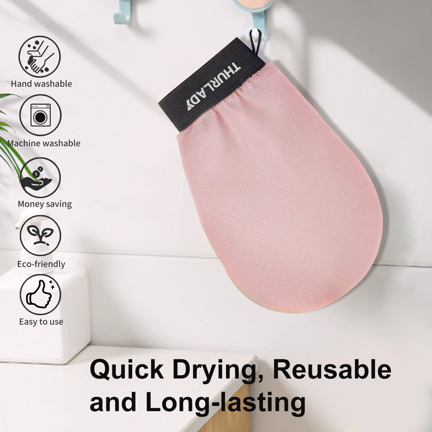 Guante exfoliante profundo, guante exfoliante para ducha, removedor de piel muerta y exfoliante de piel para cuerpo, guante exfoliante corporal para queratosis pilaris, guante de exfoliación corporal,