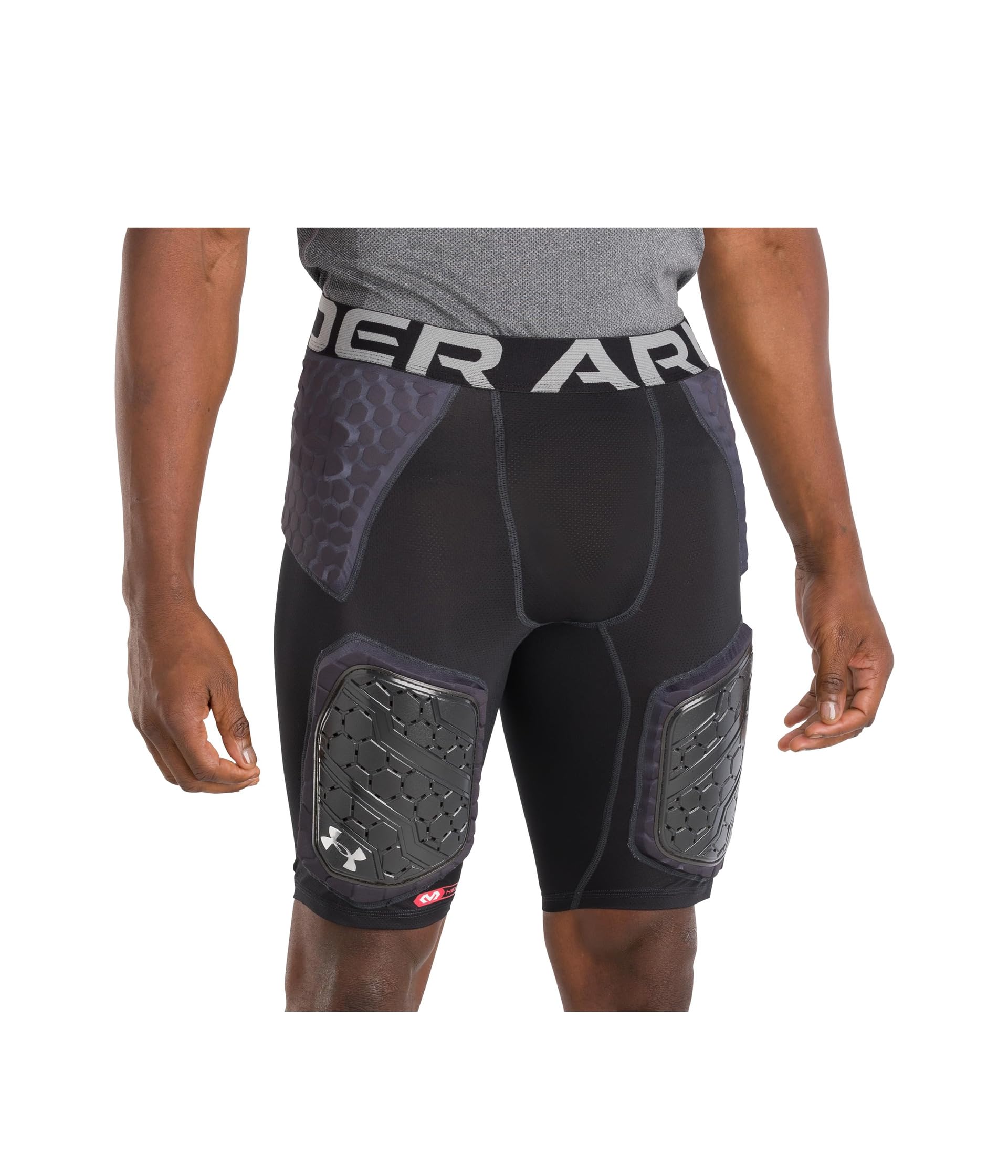 Under Armour Gameday Pro 5-Pad Fußballgürtelhose, Bequeme Kompression und Schutz für Praxis und Spieltag, Erwachsene Herren, Schwarz, L