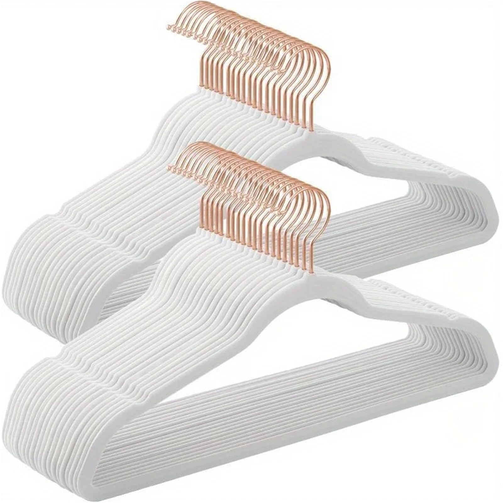 KleiderbüGel Samt 50er-Pack Samt-Kleiderbügel, rutschfest, Ultradünn, Platzsparend for Mäntel, Hemden, Kleider, Hosen Und Krawatten