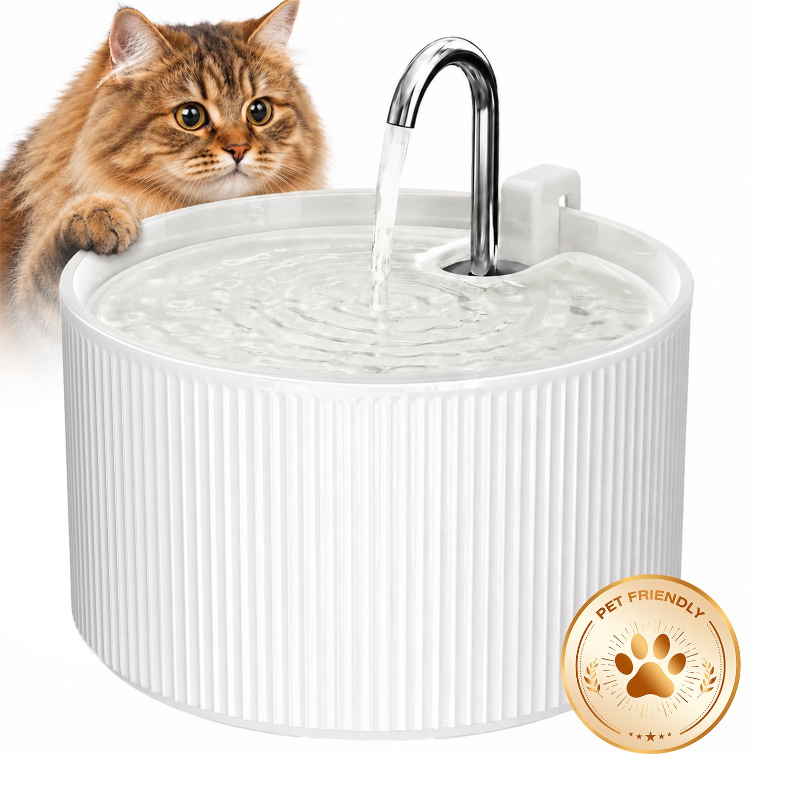 Voluas 2.2L Ceramic Cat Water Fountain