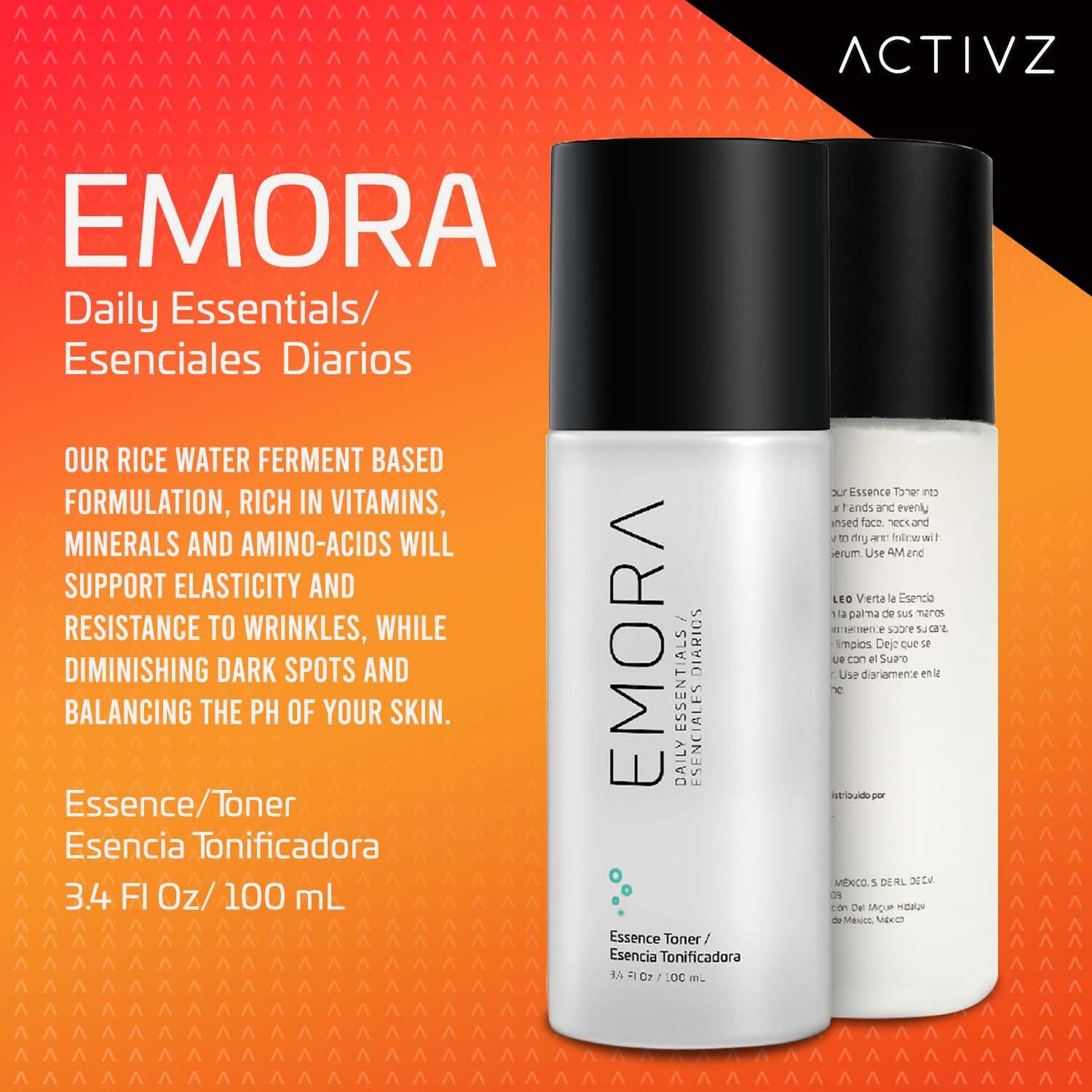 ACTIVZ - EMORA Essence Toner - Fermented Rice Water Facial Toner - 100ml