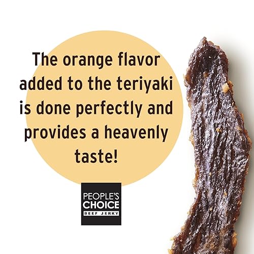 Miniatura 2 de People's Choice Beef Jerky Cocina de degustación - Teriyaki de miel de naranja - Dulce y salado - 0.28 oz de proteína - Hecho en Estados Unidos -
