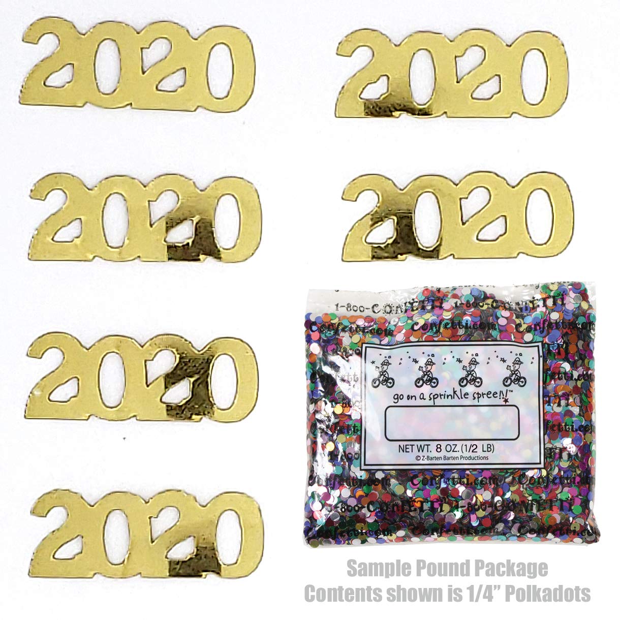 Confetti Year 2020 Gold - Half Pound (8 oz) #7242 Q08