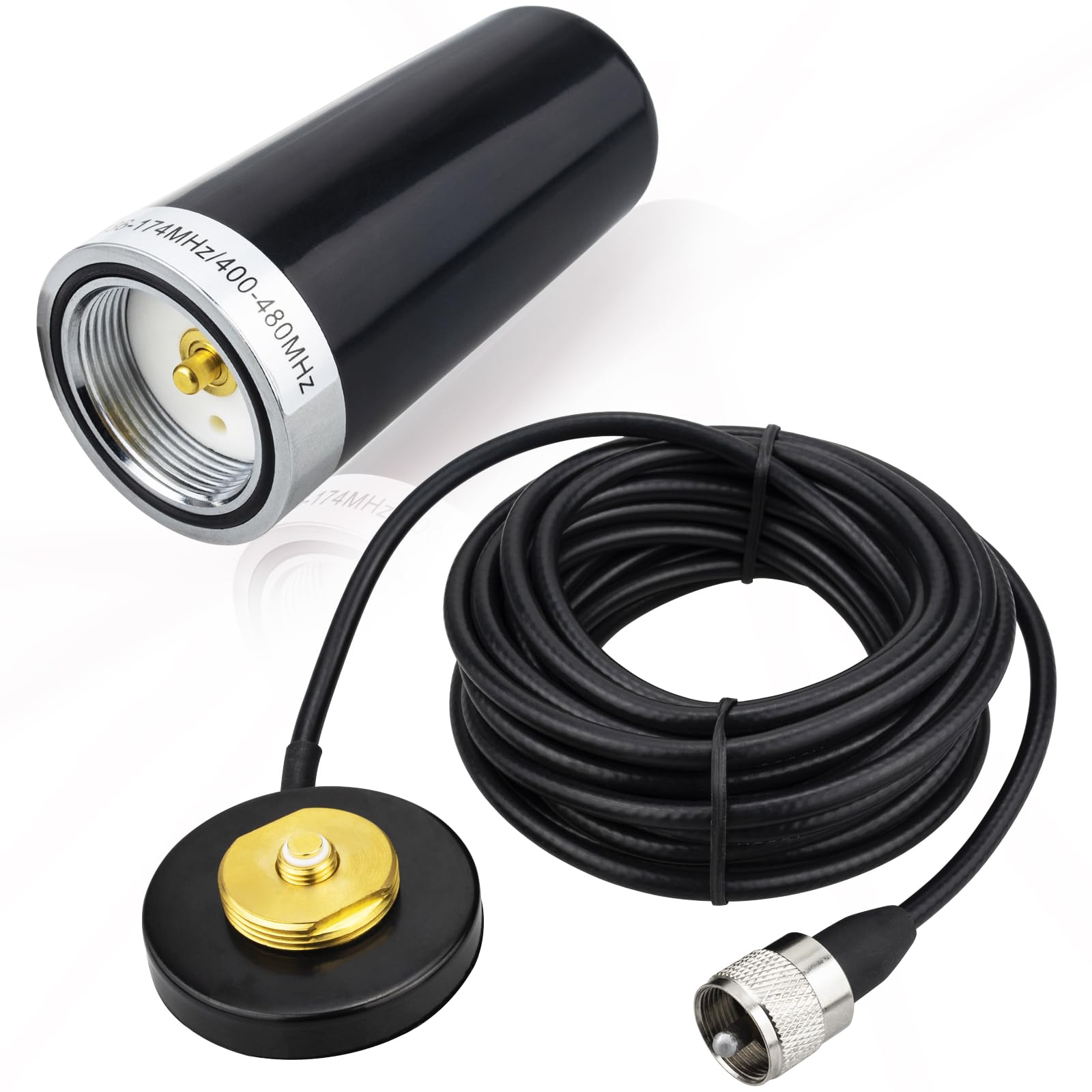 VHF／UHF ANTENNA Amazon.com: UHF VHF Dual Band 136-174MHz 400-470MHz Magnetic Base