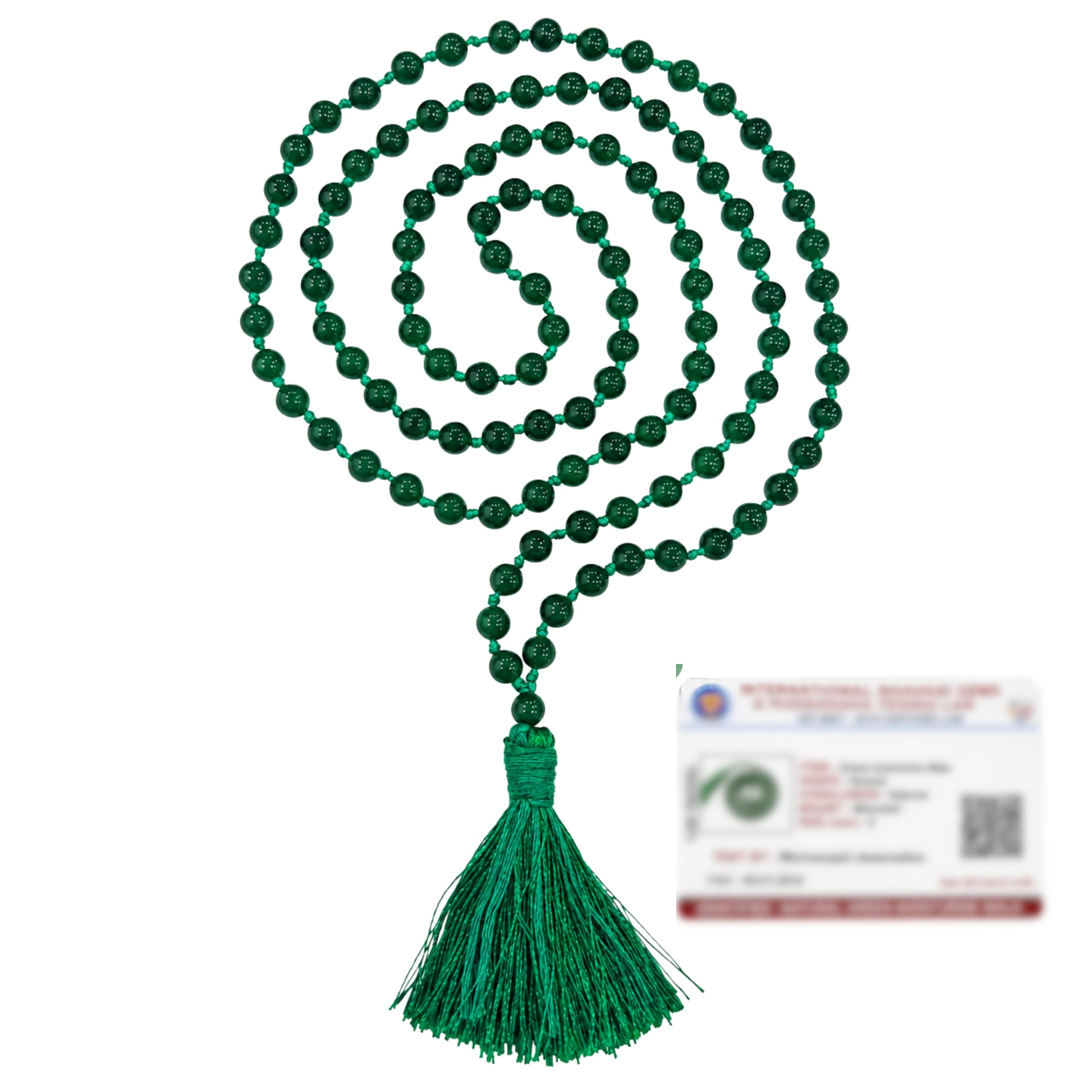 Green Jade Mala - Meditation & Spiritual Practice -1
