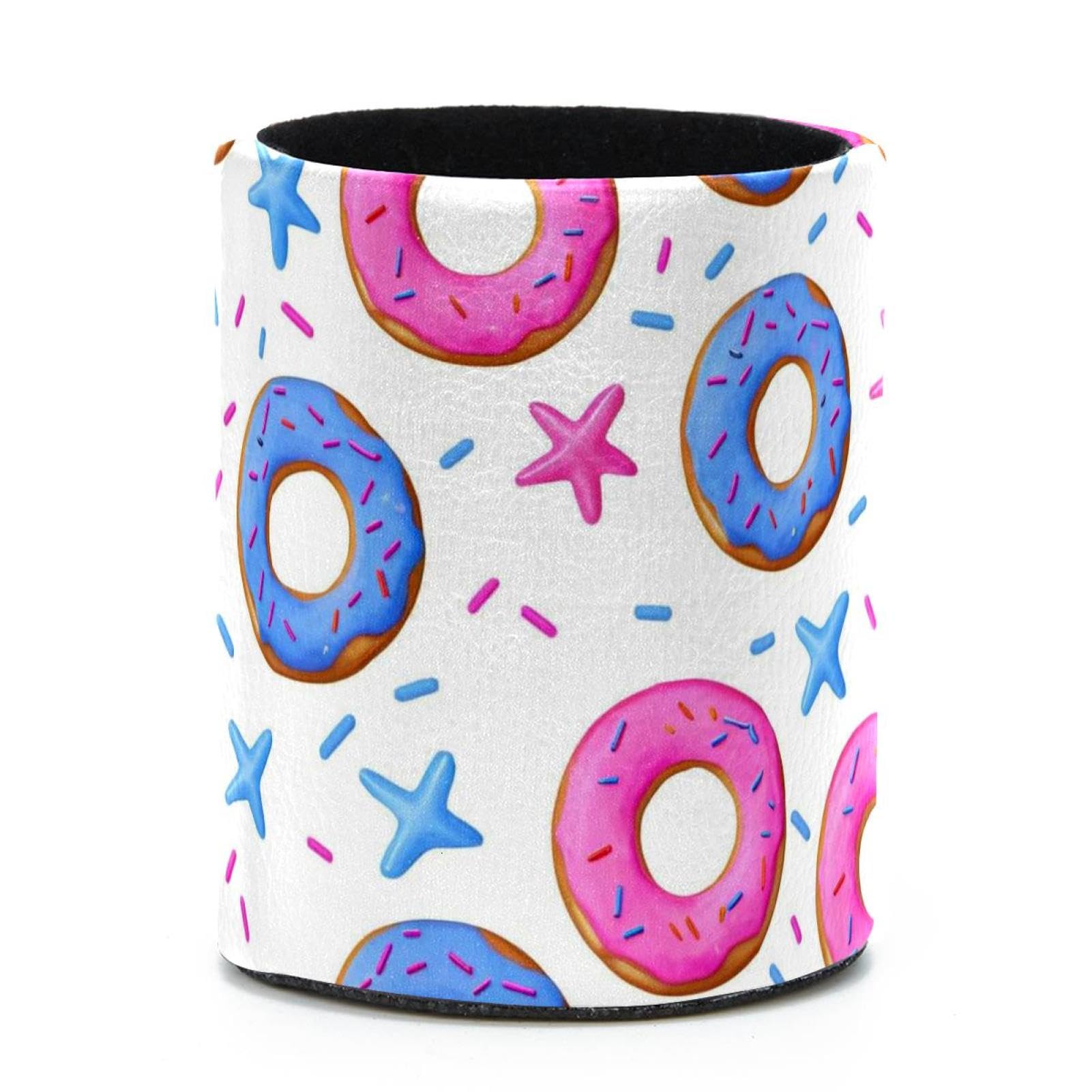 VAPOKF Round Pencil Holders for Desk, Donut Pen Holders Pen Pot Makeup Brushes Storage Desktop Stationery Supplies Organiser for Home Office
