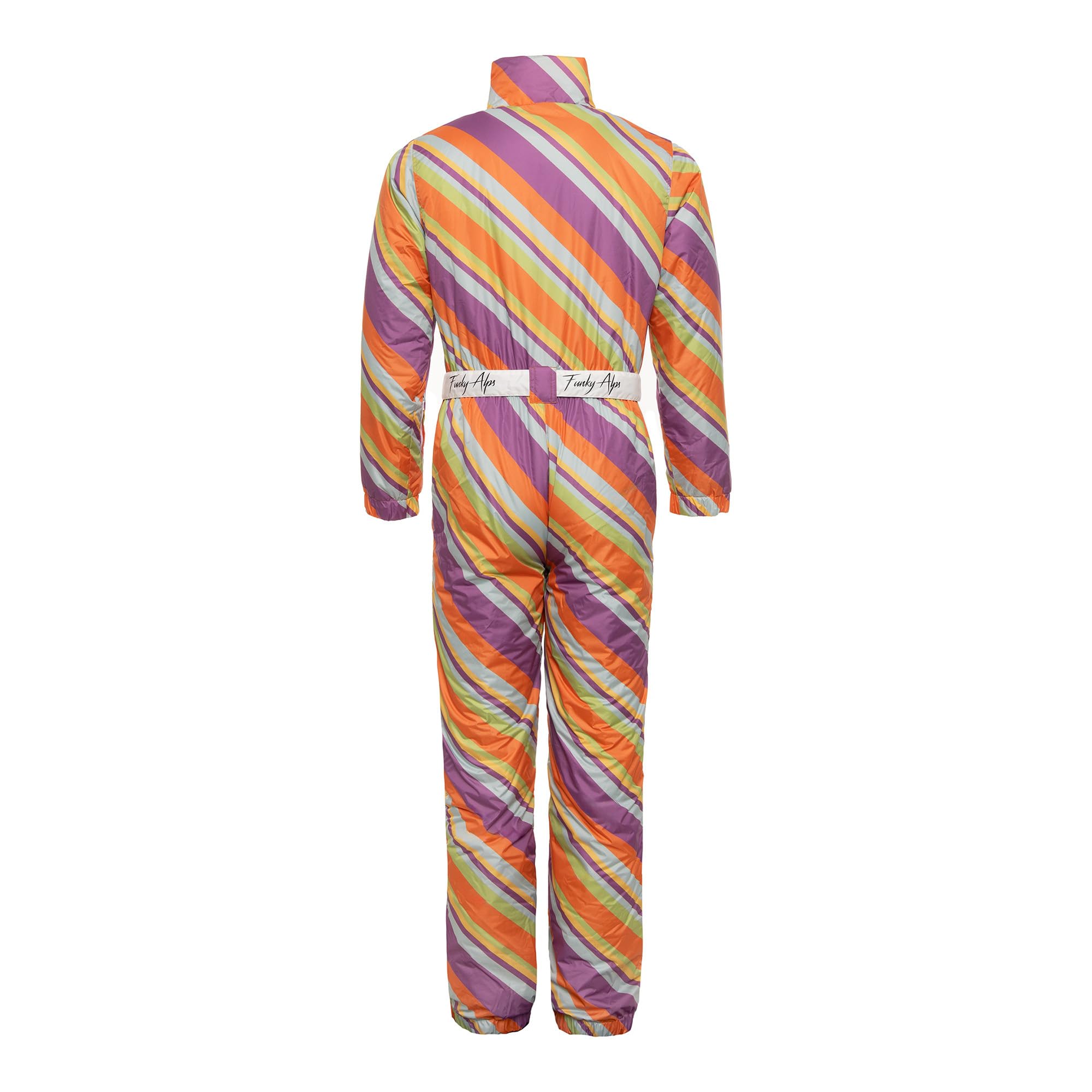 Retro Rainbow Skianzug - Unisex Retro-Regenbogen-Ski-Outfit - Wind- und wasserdicht - Perfekt für Après-Ski - Erhältlich in den Größen S bis XXL