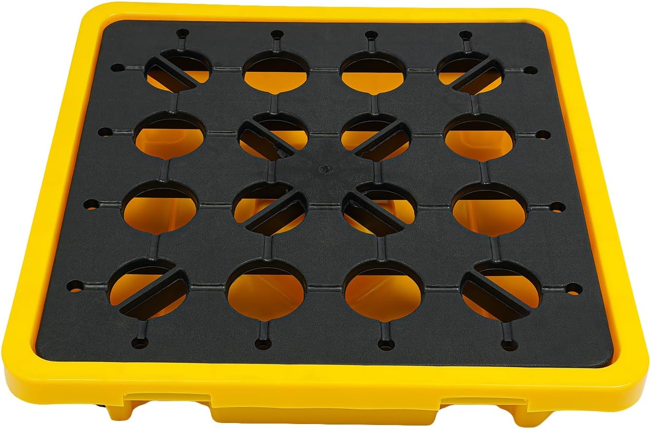 Industrial Spill Containment Platform, 11.36 Gal Capacity Spill Pallet with 2204.62 Lbs Dynamic Load, Tray Spill Containment Platform for Warehouses, Aquaculture Water Storage