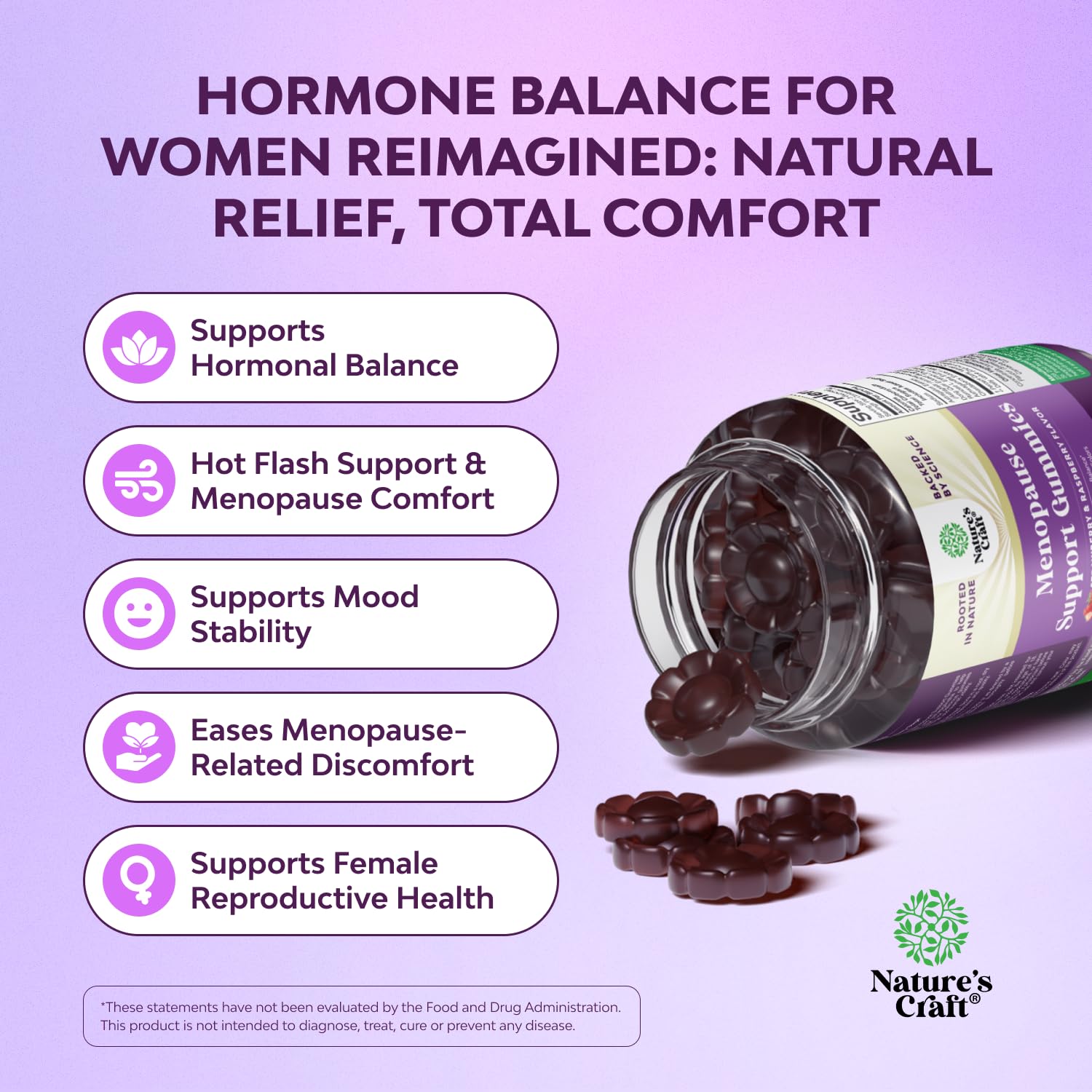 Womens Menopause Gummies with Dong Quai - Menopause Vitamins for Women with Ashwagandha - Holistic Support for Hot Flashes Night Sweats and Mood Swings - Pre & Post Supplements - 60 Count — Amazon image 2