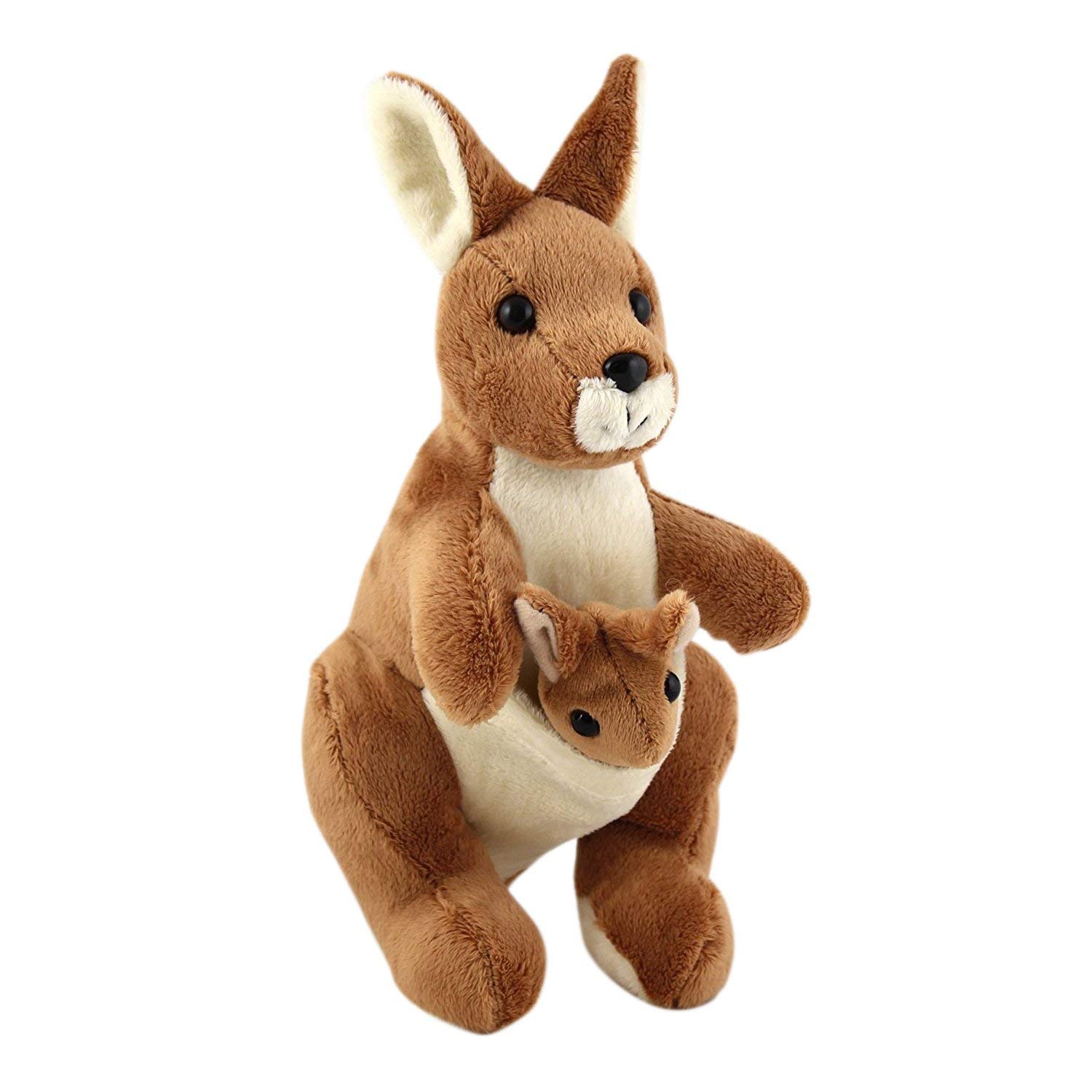 GAJUS Kangaroo Mother with Baby Stuffed Soft Plush Toy Kids Birthday 20 cm