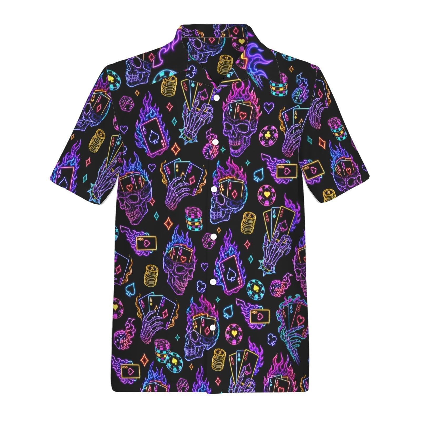 Artsadd 80s Outfit for Men 90s Shirt Hawaiian Button Down Retro Party Disco