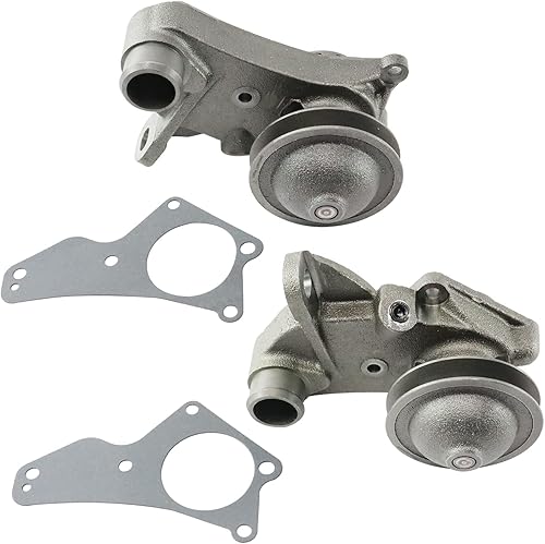 Miniatura 5 de Par (2) bombas de agua de cabeza plana compatibles con la camioneta Fo-rd F1 Deluxe Anglia 1932-1952 #GH5592DRV, GH5592PASS; no necesita taladrar ni