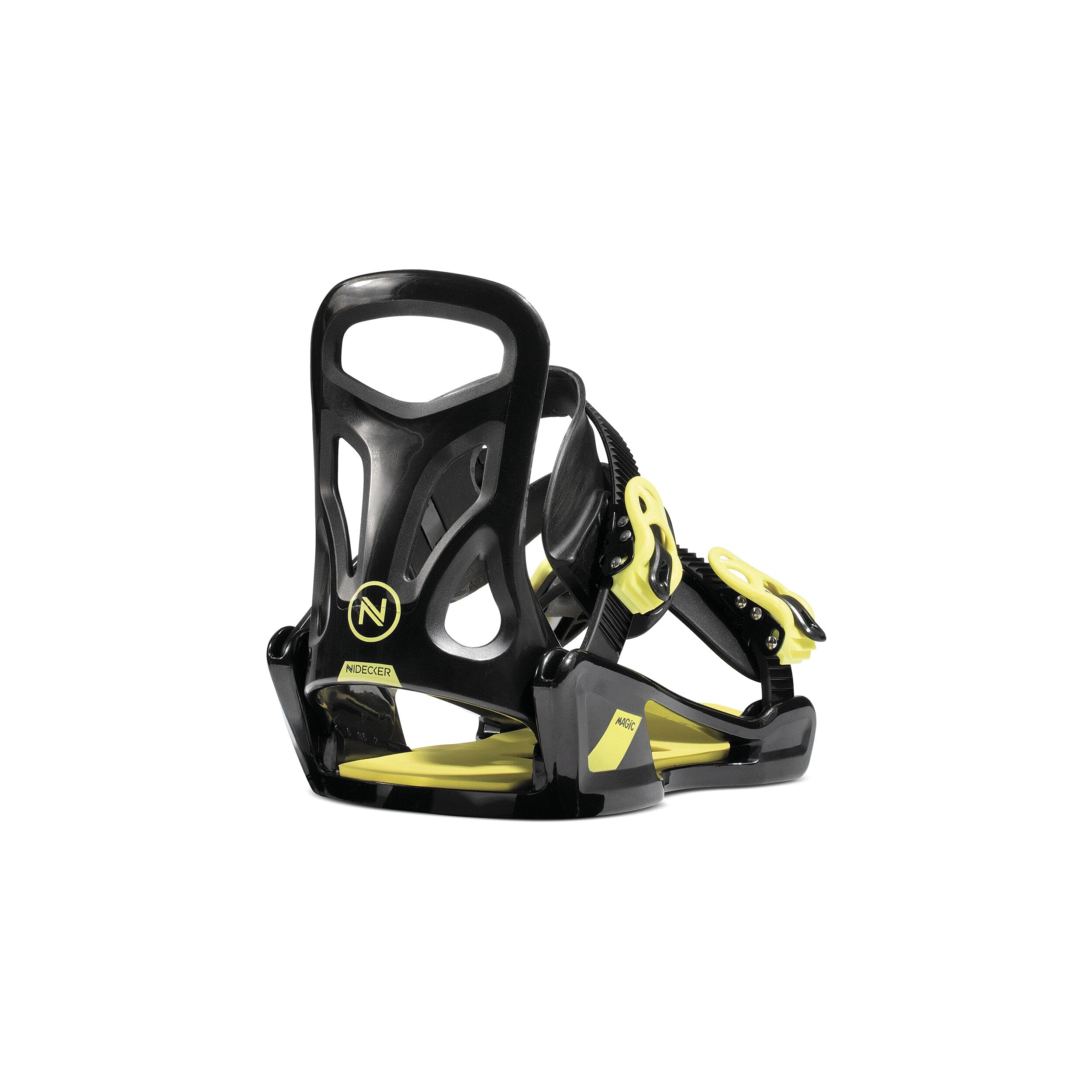 Nidecker Magic Fixations de Snowboard Scamp - Fixations Soft-Flex pour Jeunes avec ajustements sans Outil