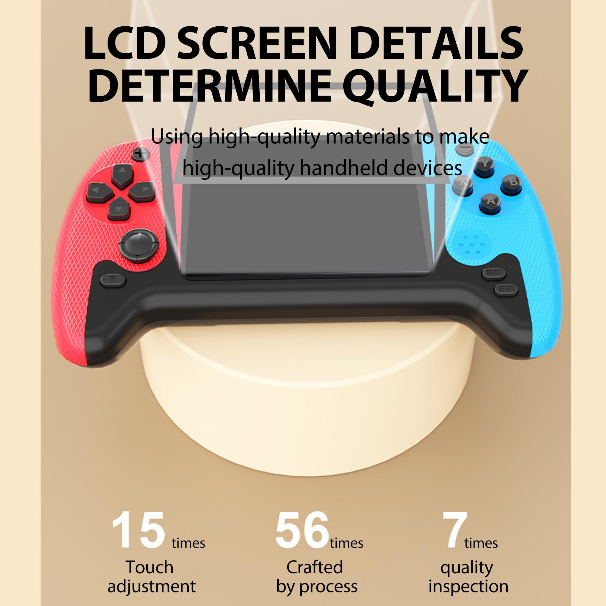 Homly Handheld Games Console, Retro Gaming System with 500 Built-in Classic Games, 3.5" IPS Screen, Two-Player Support - Image 3