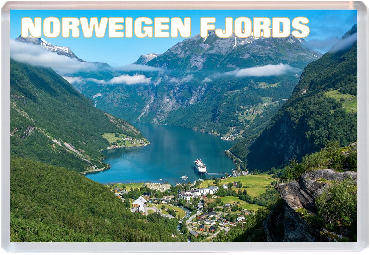Norweigen Fjords - Norway Cruise - Jumbo Fridge Magnet 96 x 67mm BBSFHM1488