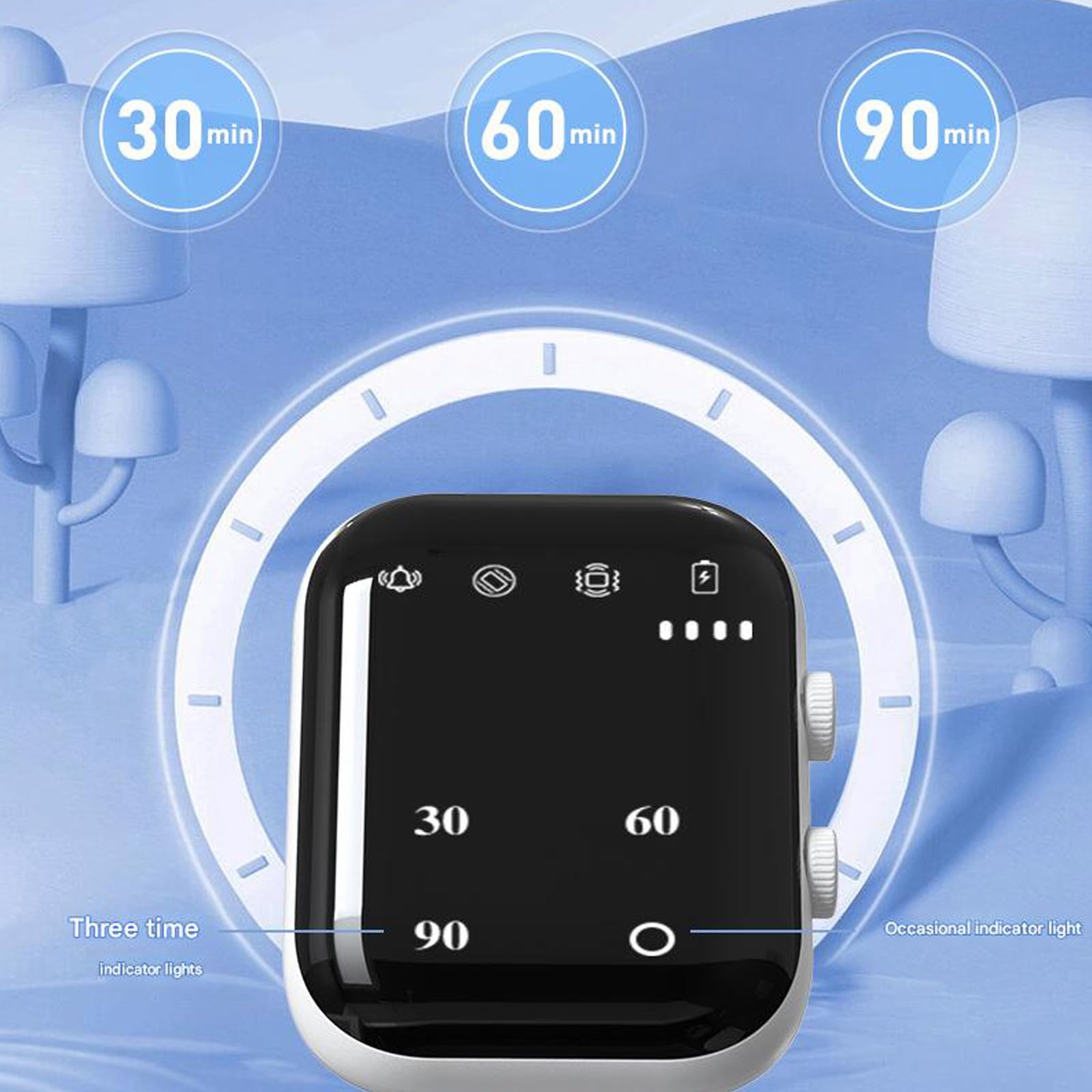 Monitor de humedad para niños que ofrece alertas musicales de vibraciones inmediatas para un entrenamiento eficaz para ir al baño, comodidad y alarma pediátrica