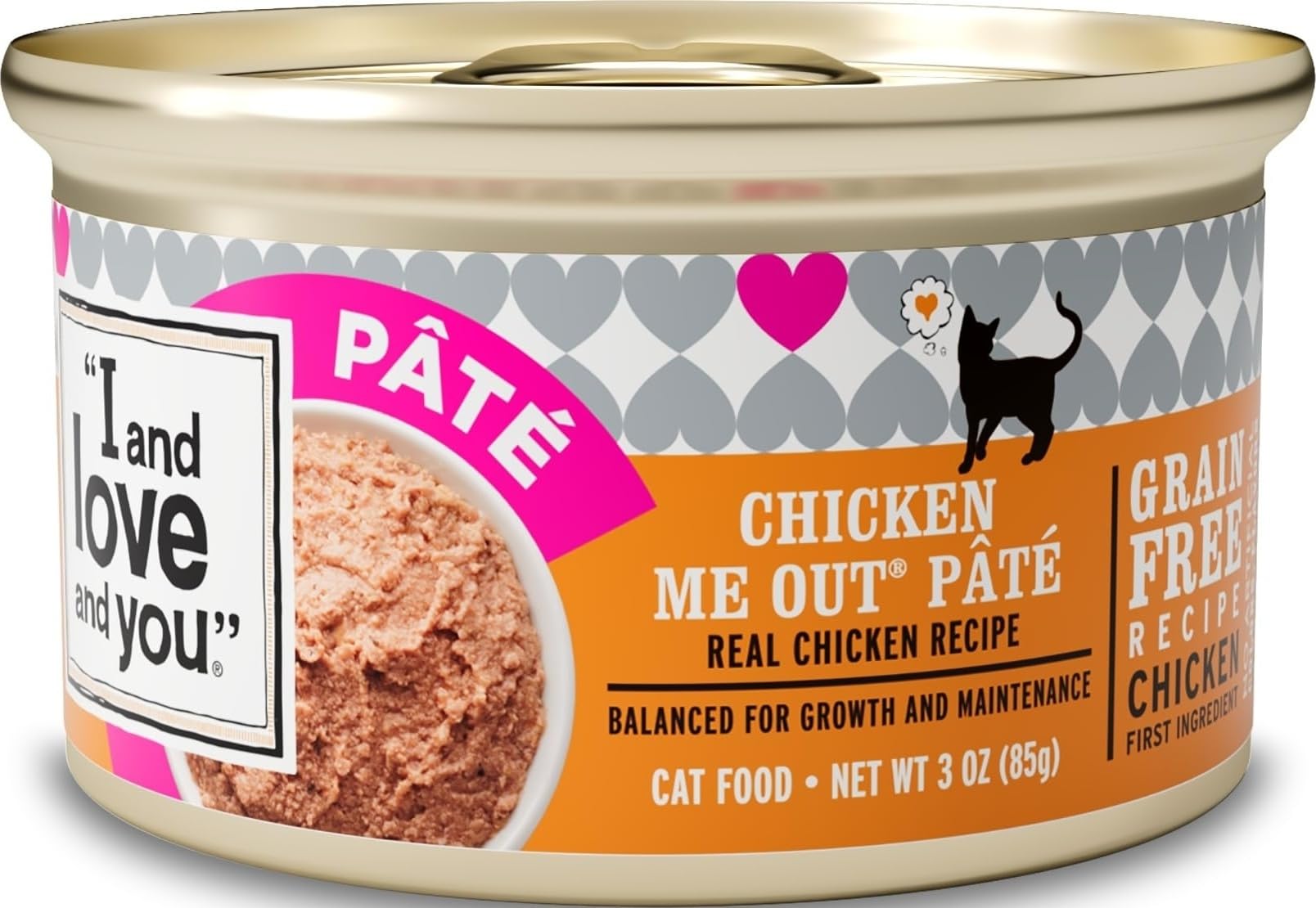 I and Love and You All Natural Canned Cat Food, 3-Ounce, Chicken Lickin' Good Pate, by I and love and you