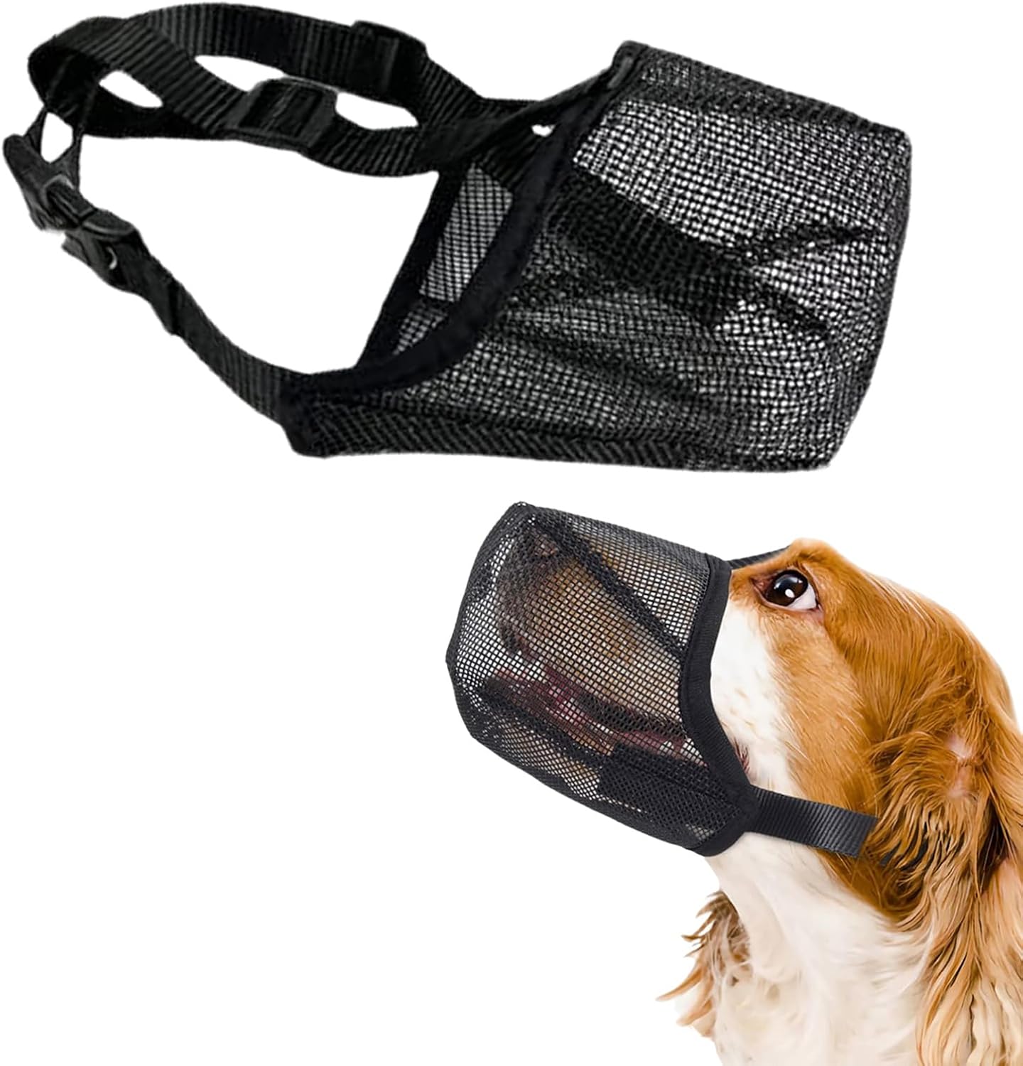 Dog Muzzle, Muzzle for Large Dog, Soft Nylon Muzzle, Breathable Pet