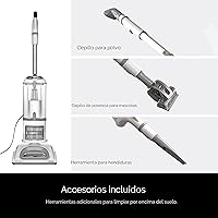 Vista 2 de Shark NV356E S2 Navigator Aspiradora vertical profesional elevable con cepillo eléctrico para mascotas y herramienta para ranuras, blanco / plateado