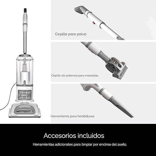 Miniatura 8 de Shark NV356E S2 Navigator Aspiradora vertical profesional elevable con cepillo eléctrico para mascotas y herramienta para ranuras blanco  plateado