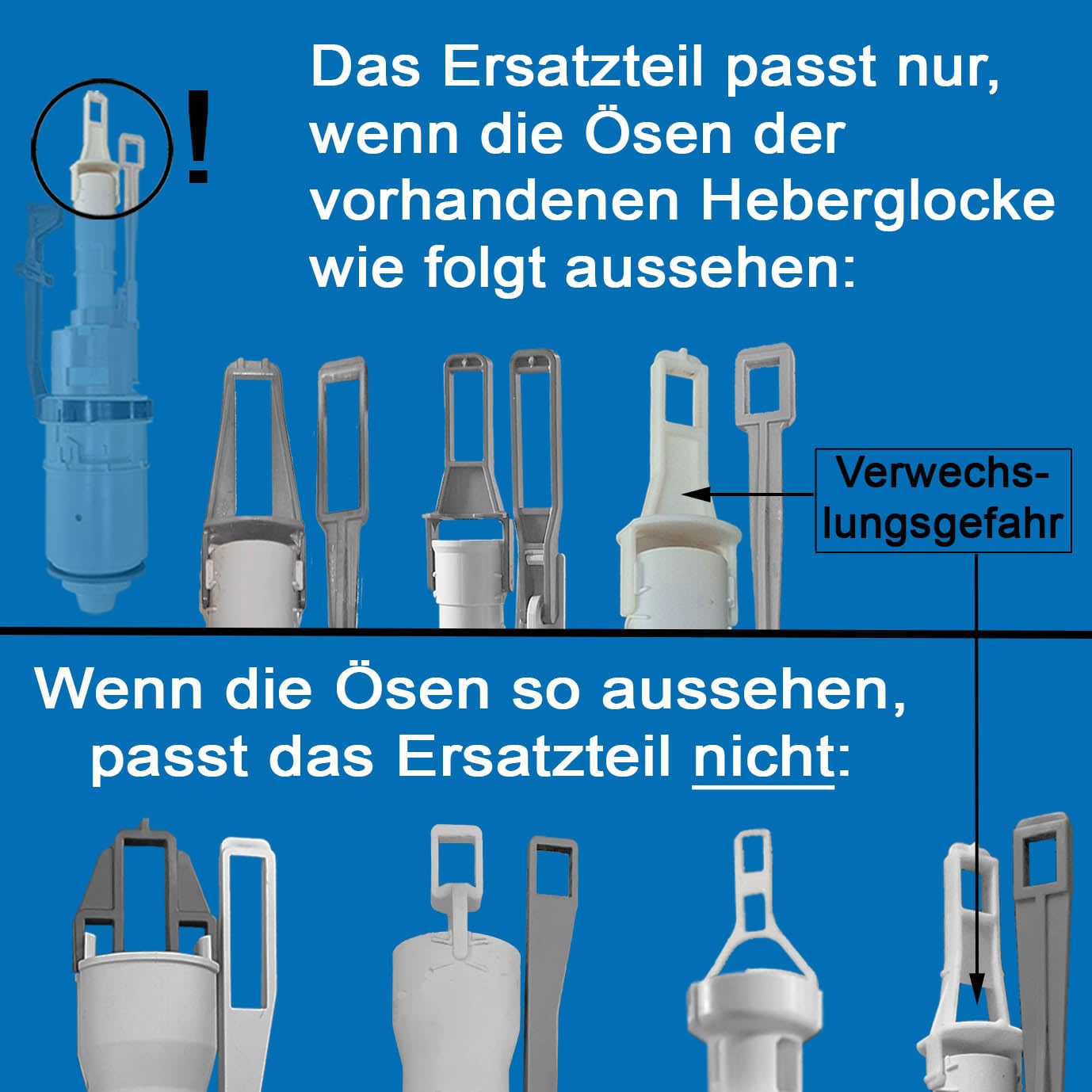 Ersatzteilset für Geberit Unterputz-Spülkasten UP100 (Delta), UP300, UP320, UP320Y und Sigma (Heberglocke, Korb, Dichtungen, Füllventil) | Set mit Heberglocke (Ablaufventil), Bassin (Korb), Füllventil (Schwimmerventil), Dichtungen