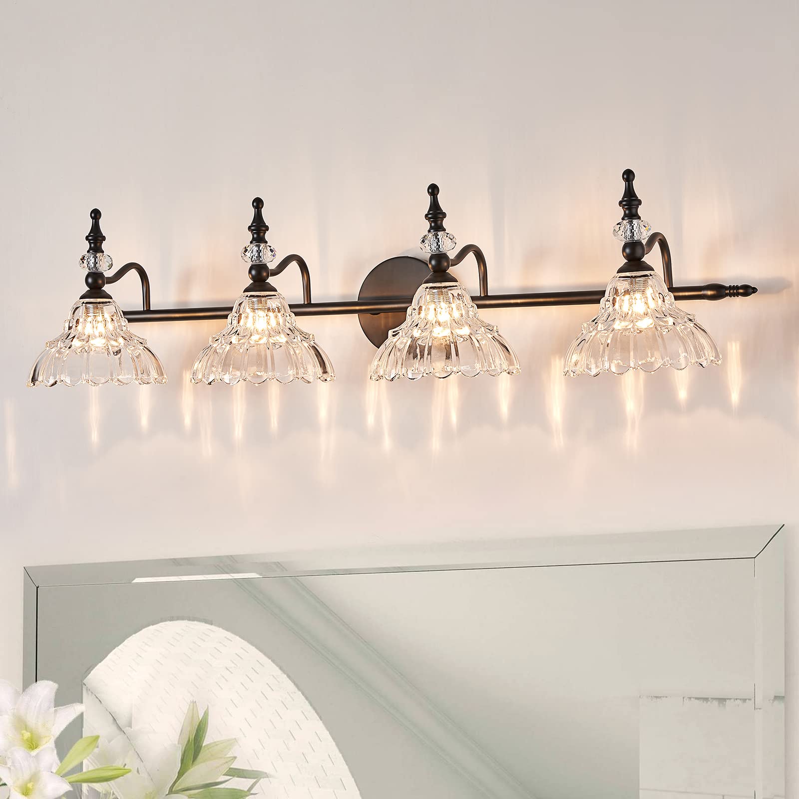 HDDFL Bathroom Vanity Lights Bathroom Light Fixtures Over Mirror Matte ...