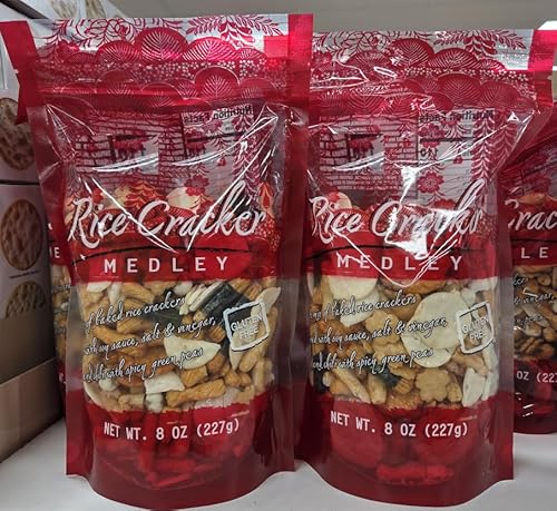 Trader Joe Gluten Free Rice Cracker Medley 8oz 227g (Two Bags)