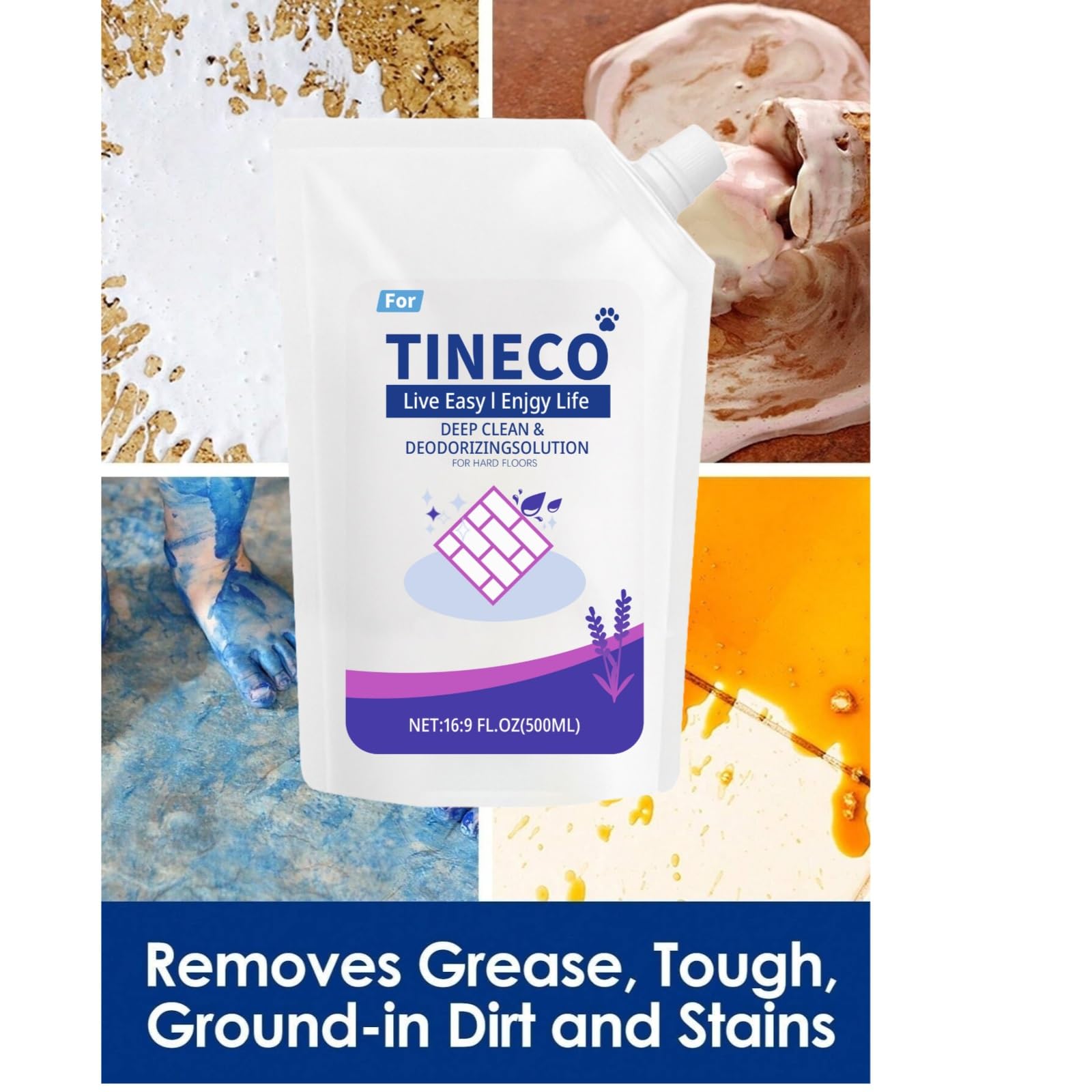 Detergente per pavimenti al profumo di lavanda - Confezione da 3 flaconi (500 ml per flacone) - Compatibile con Tineco iFloor 2/3 Breeze, FLOOR ONE S3/S5/S5 Pro 2/S6/S7 Pro
