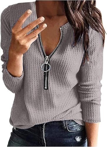 SNKSDGM Sudaderas de gran tamaño para mujer, suéteres básicos de cuello redondo, suéteres de rayas sólidas para otoño 2023 otoño invierno moda Y2K