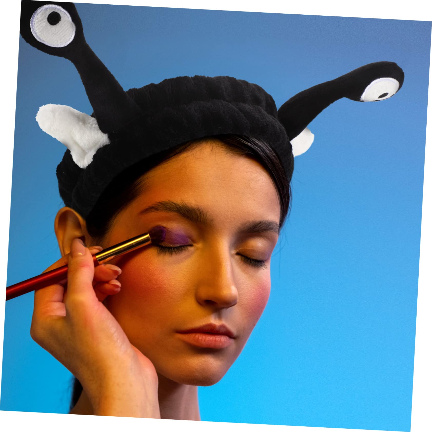 Beaupretty 5 Piezas Diadema De Felpa Diadema De Lavado De Cara De Niña Diadema Alienígena Toallas para Lavar La Cara Diadema De Maquillaje para Dibujos Animados Perder Cinta De Limpieza