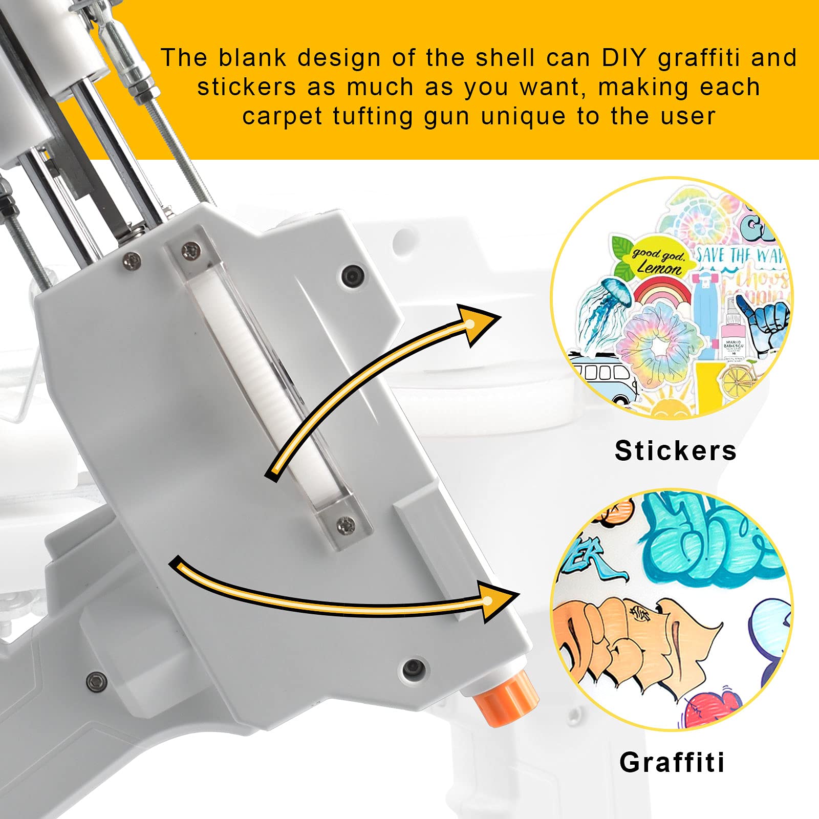 Tufting Gun with Wireless, Electric Carpet Tufting Gun, Cut Pile Rug