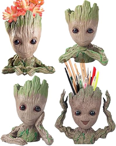 Mikayoo Maceta – Maceta, soporte para bolígrafos o lápices o macetas con agujero de drenaje, perfecto para un pequeño regalo de cumpleaños de