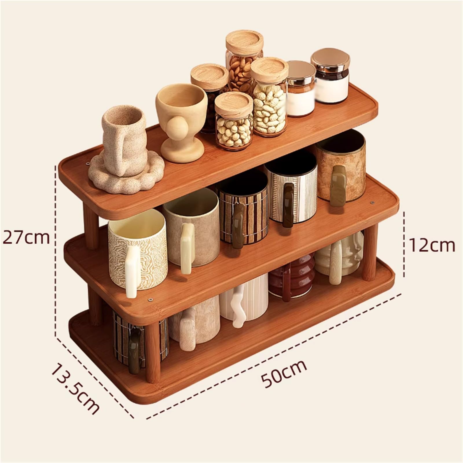 B3F7M4R9J2 Porta Tazze Posizionamento della tazza del bar dell'acqua dell'armadietto credenza portabicchieri da tavolo for riporre le tazze(M)
