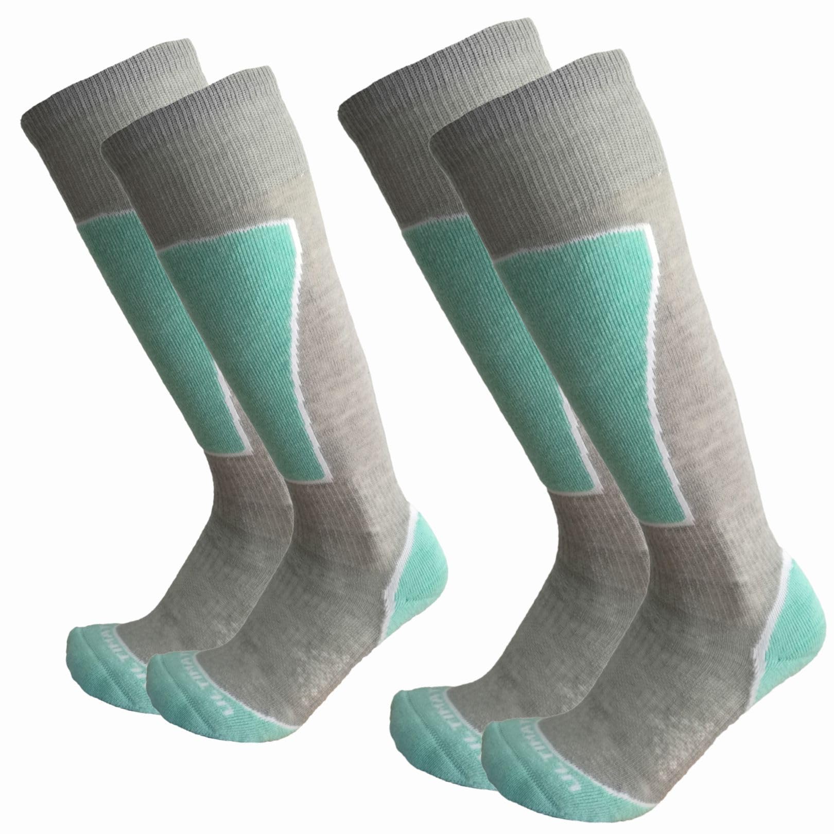Womens Merino Wool Ski Socks Lightweight Snowboard Socks Cushioning Support Stretch Breathable