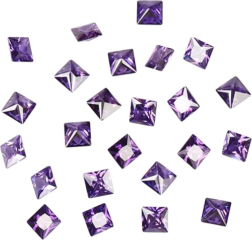 Miniatura 6 de Circonita de corte cuadrado multicolor (CZ), gemas sintéticas, pequeñas piedras cúbicas sueltas, gemas facetadas, piedras traseras puntiagudas para