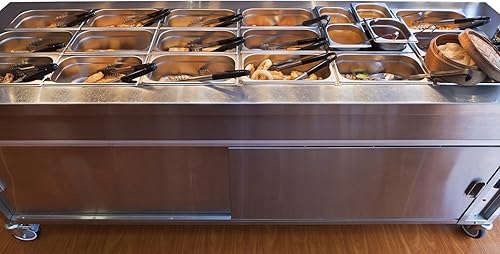 Miniatura 3 de Tiger Chef Cubierta de bandeja de vapor de acero inoxidable de 13 de tercer tamaño, tapas de sartén de vapor de superficie antiadherente de tercer