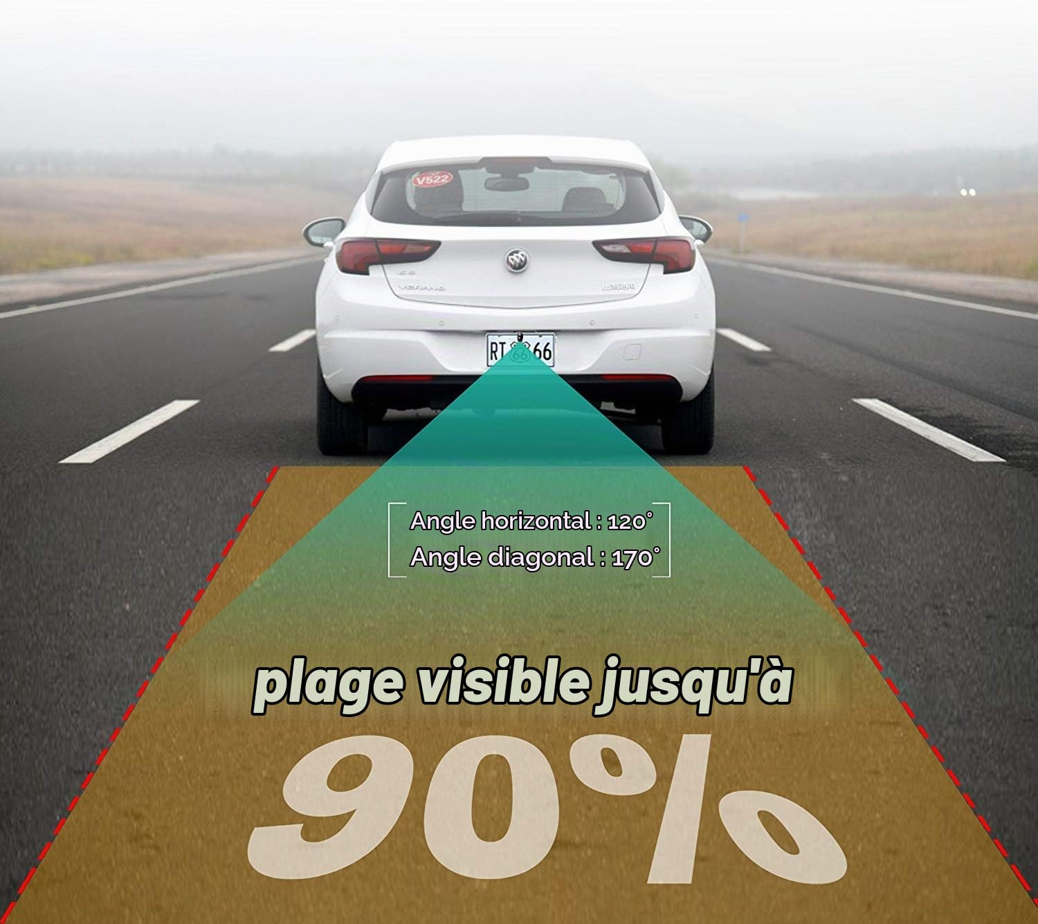 HD Caméra de Recul dans la Plaque d'immatriculation Caméra Vue arrière de Voiture Imperméable Vision Nocturne pour Citroen C4L DS4 DS 4 2010-2015