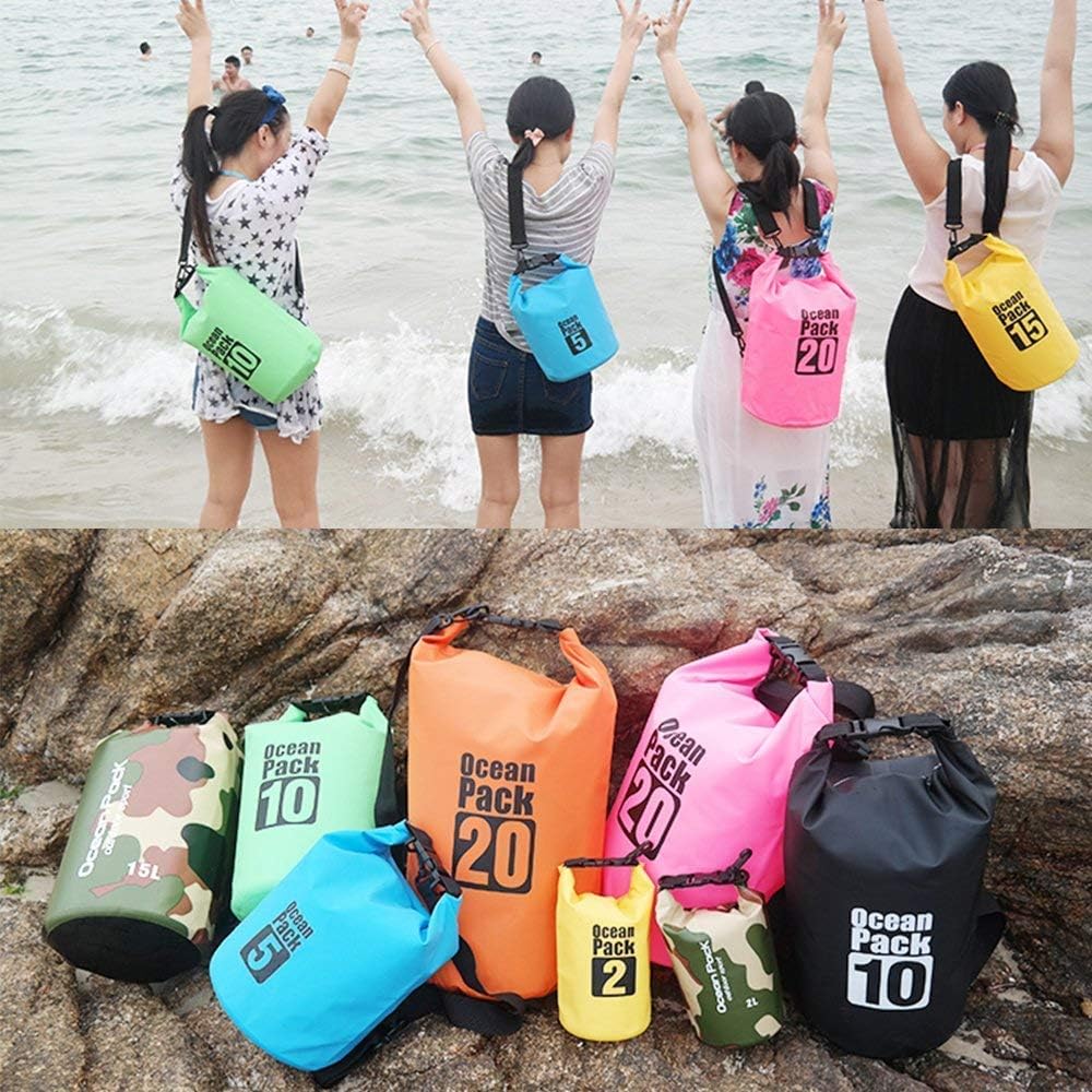 Cheet enterprise Ocean Pack Waterproof Dry Bag 15 Liter for Kayaking, Rafting, Boating, Beach, Surfing, Swimming, Canoe, Camping,Hiking,Fishing,and More–Lightweight,Durable,Leakproof, and Portable 4