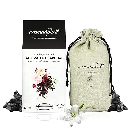 Aromahpure Premium Home Perfume Flakes with Activated Charcoal | Air Purifier with Fresh Fragrances | Bliss - Leafy Floral Lily | 100 gm | Home Air Freshener | Use in Home, Kitchen, Wardrobe
