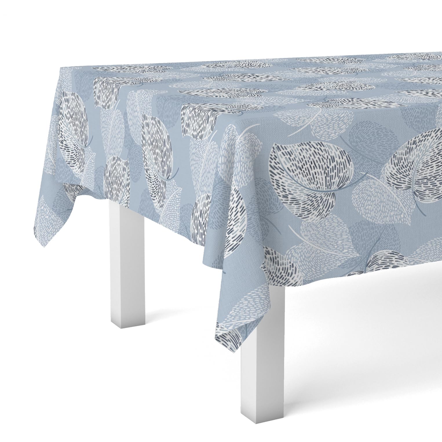 Martina Home Tablecloth Oilcloth SIL Blue 100 x 140 cm, 55.1 x 39.4 inch (Rectangular)