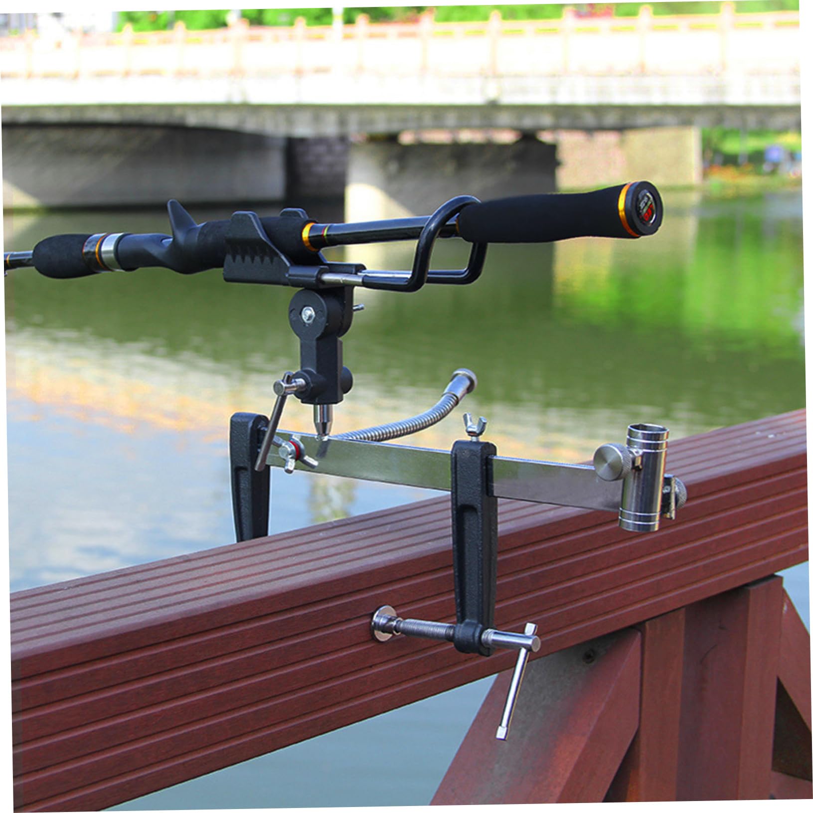 VICASKY 1pezzi Supporto per Canne da Pesca Rotante Gradi Supporto Multifunzione per Canne da Pesca in Tubo Rigido di Stabile